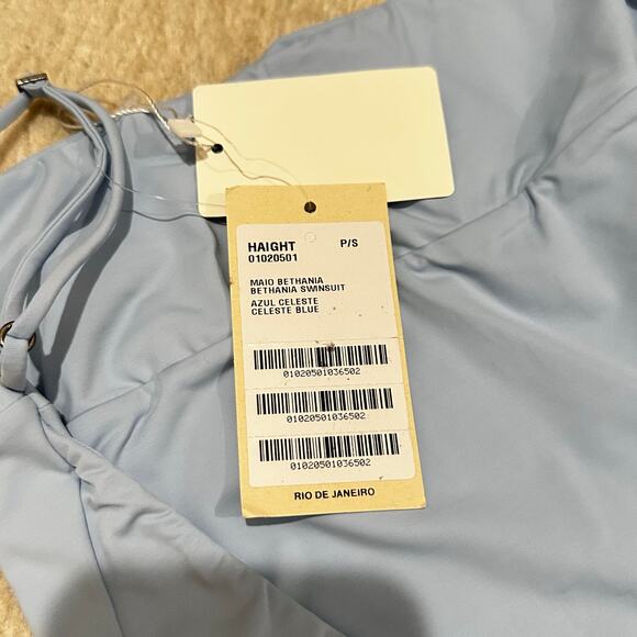 NWT HAIGHT. Bethania One Piece Swimsuit in Celeste Blue Size Small - Picture 6 of 6